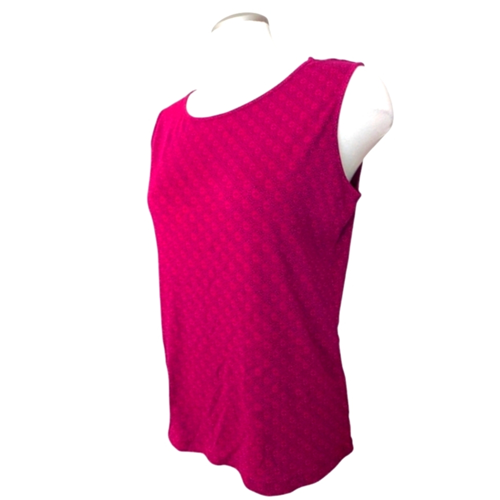 Land's End Women's Sleeveless Tank Top Raspberry Magenta Size 10/12